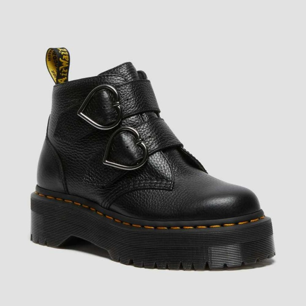 Dr. Martens Devon Heart Leather Platform Boots